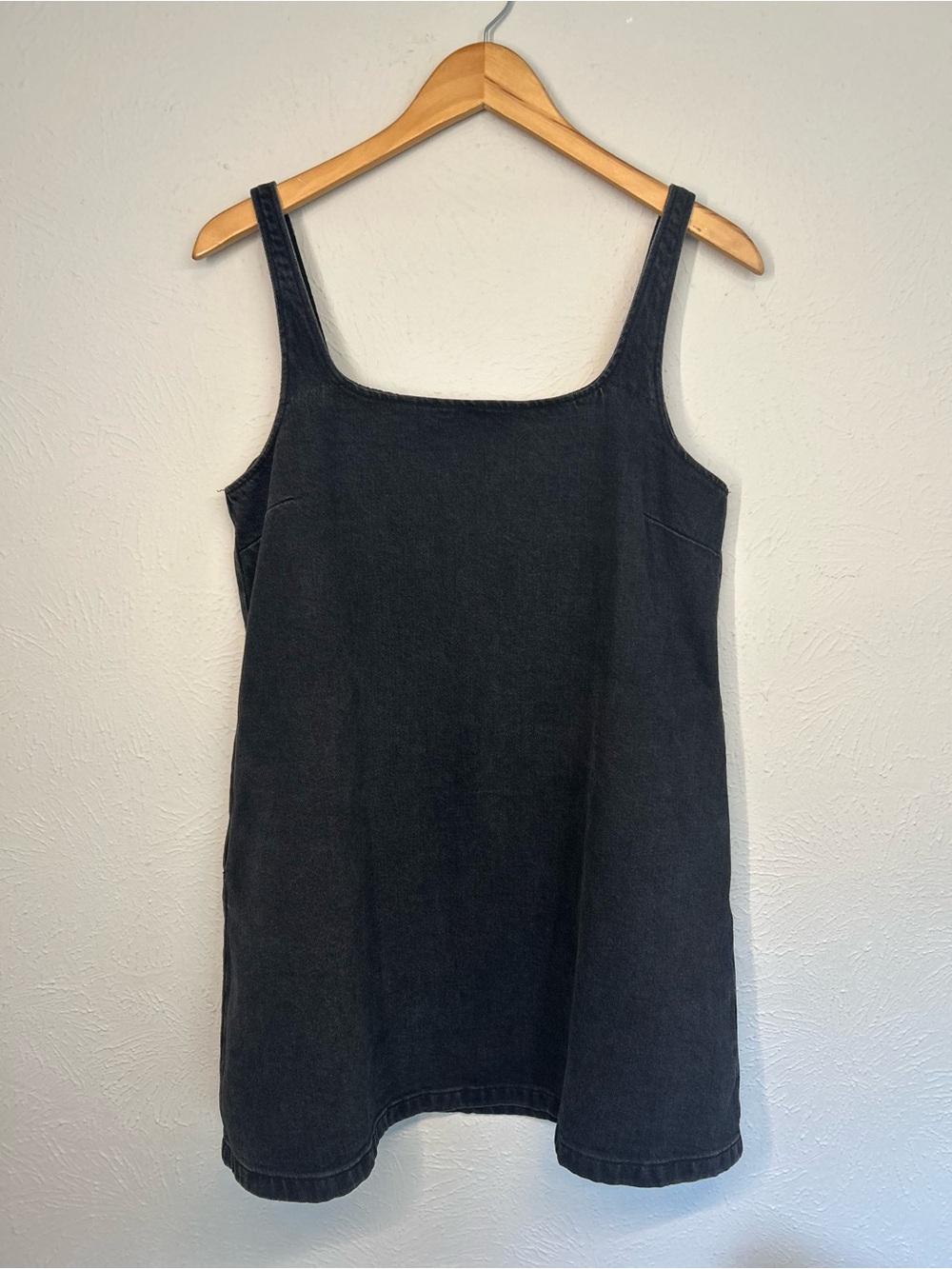 ASOS Black Denim Mini Dress Jumper 6 With Pockets